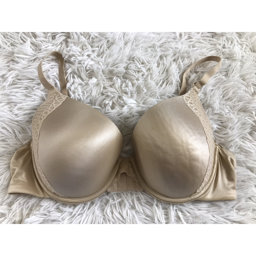 Maidenform size 38C Nude Underwire padded Bra Adjustable Soft studded Strapless